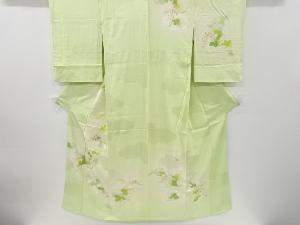 アンティーク　菊の葉模様刺繍着物
